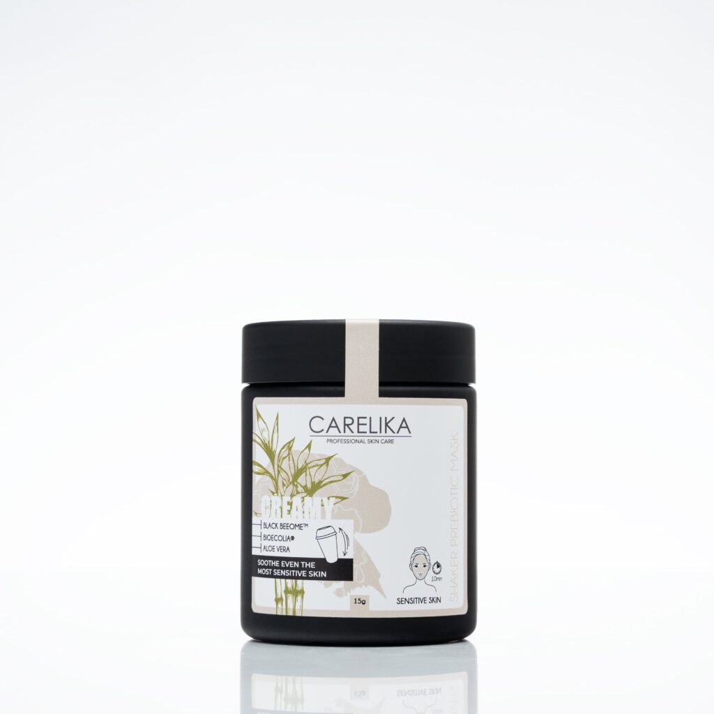CARELIKA Shaker Prebiotische Crememaske Black Beeome mit Mikroflora-Komplex