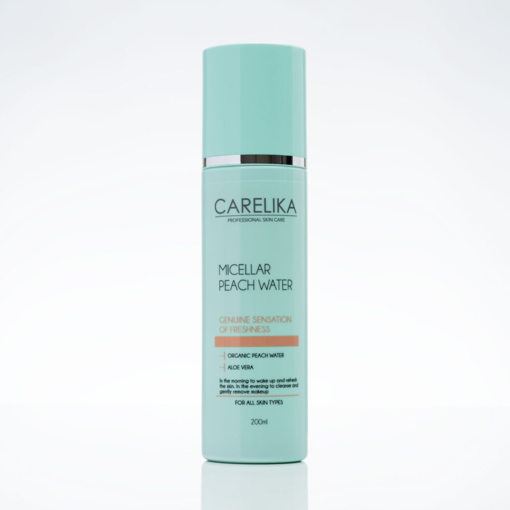 CARELIKA Mizellares Pfirsich-Reinigungswasser mit Antioxidantien