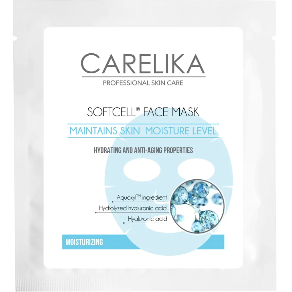 CARELIKA Softcell Gesichtsmaske mit Hyaluronsäure und AQUAXYL™
